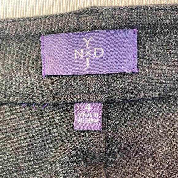 NYDJ Samantha Slim Ponte Sz 4 Heathered Gray High Rise Stretch Pants #11540 NWT - Picture 5 of 15
